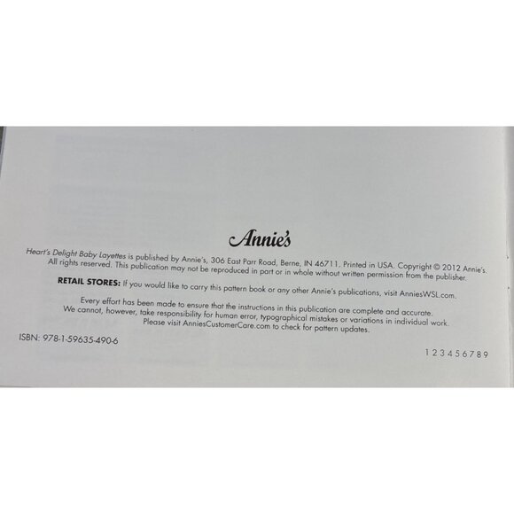 Hearts Delight Baby Layettes Crochet Pattern Book By Annies Crochet - Picture 6 of 7